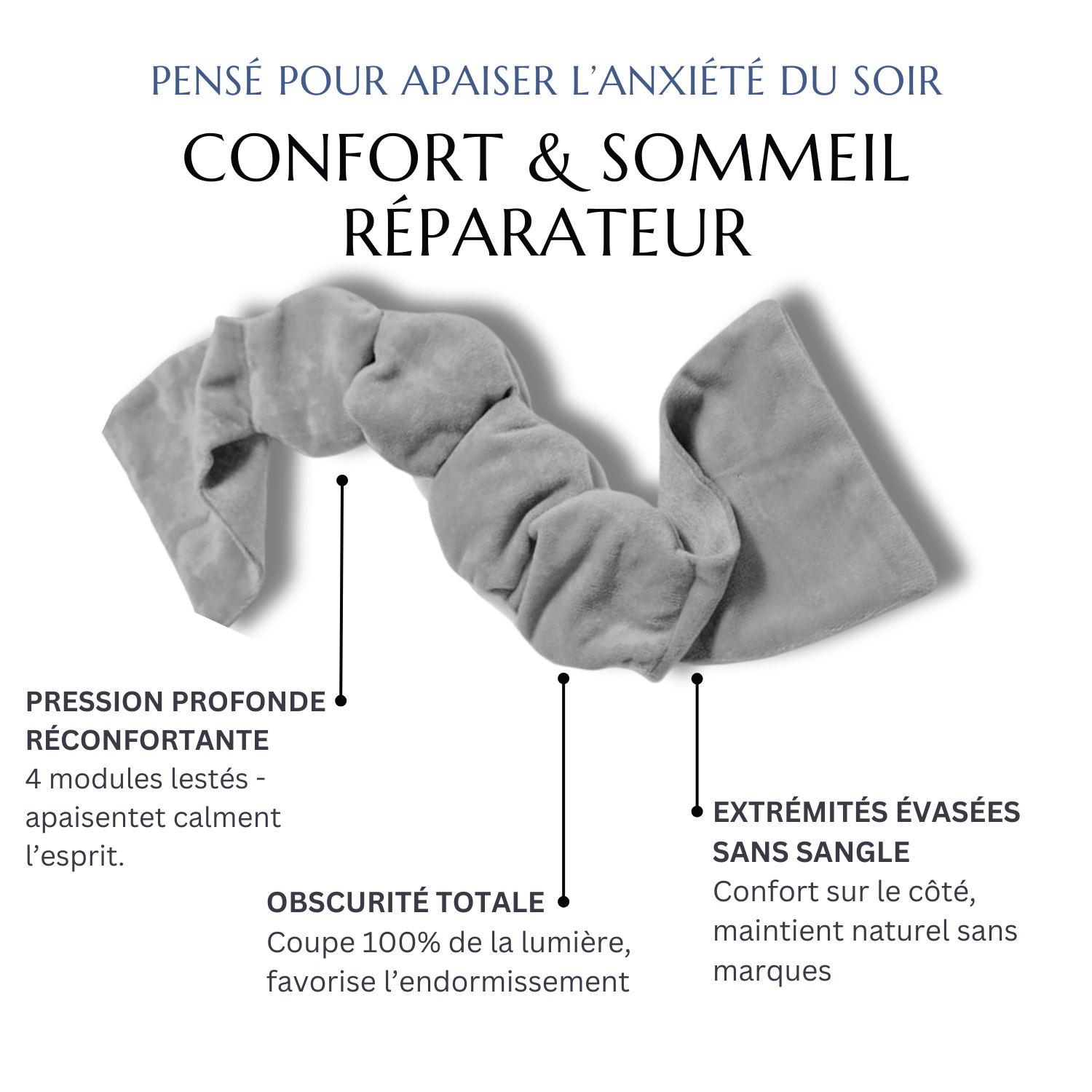 Masque lesté sans sangle – Confort libre