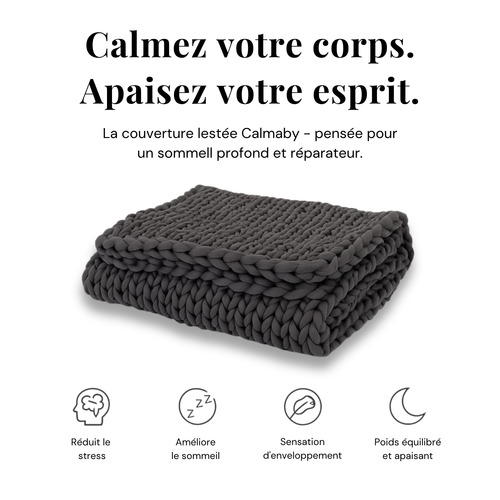 Couverture lestée Tricotée